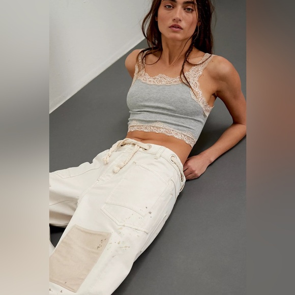 NWT Free People Moxie Low Slung Pull On Barrel jeans - Picture 5 of 5